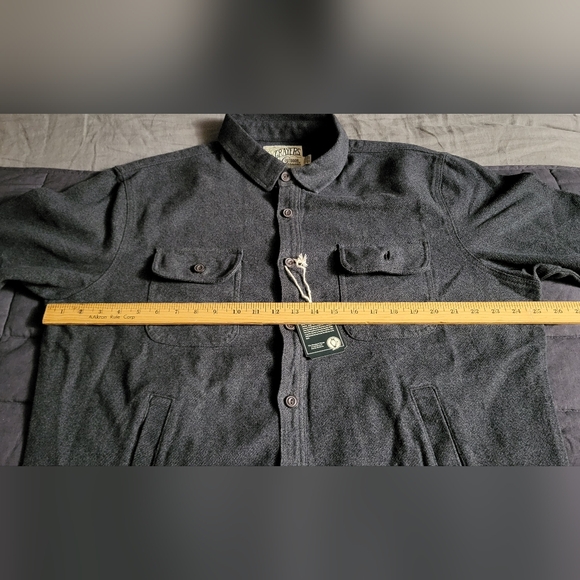 Grayers Mens Heavyweight Flannel Twill Shirt Jacket Size XL Charcoal Heather NWT - Picture 6 of 7